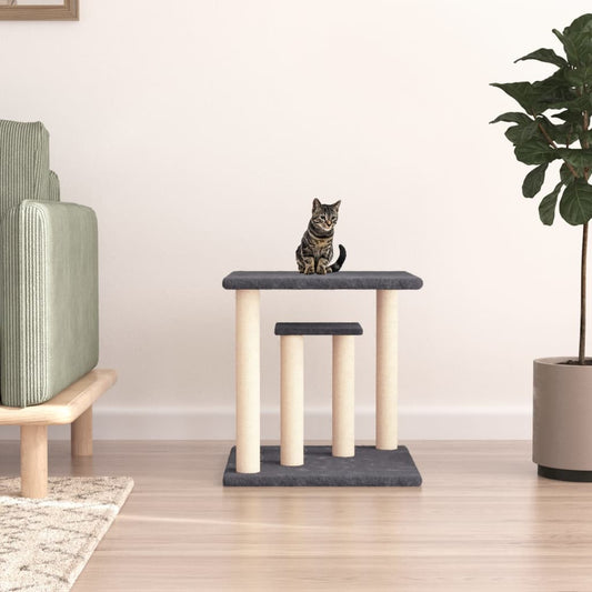 Cat Scratching Posts with Platforms Dark Grey 50 cm