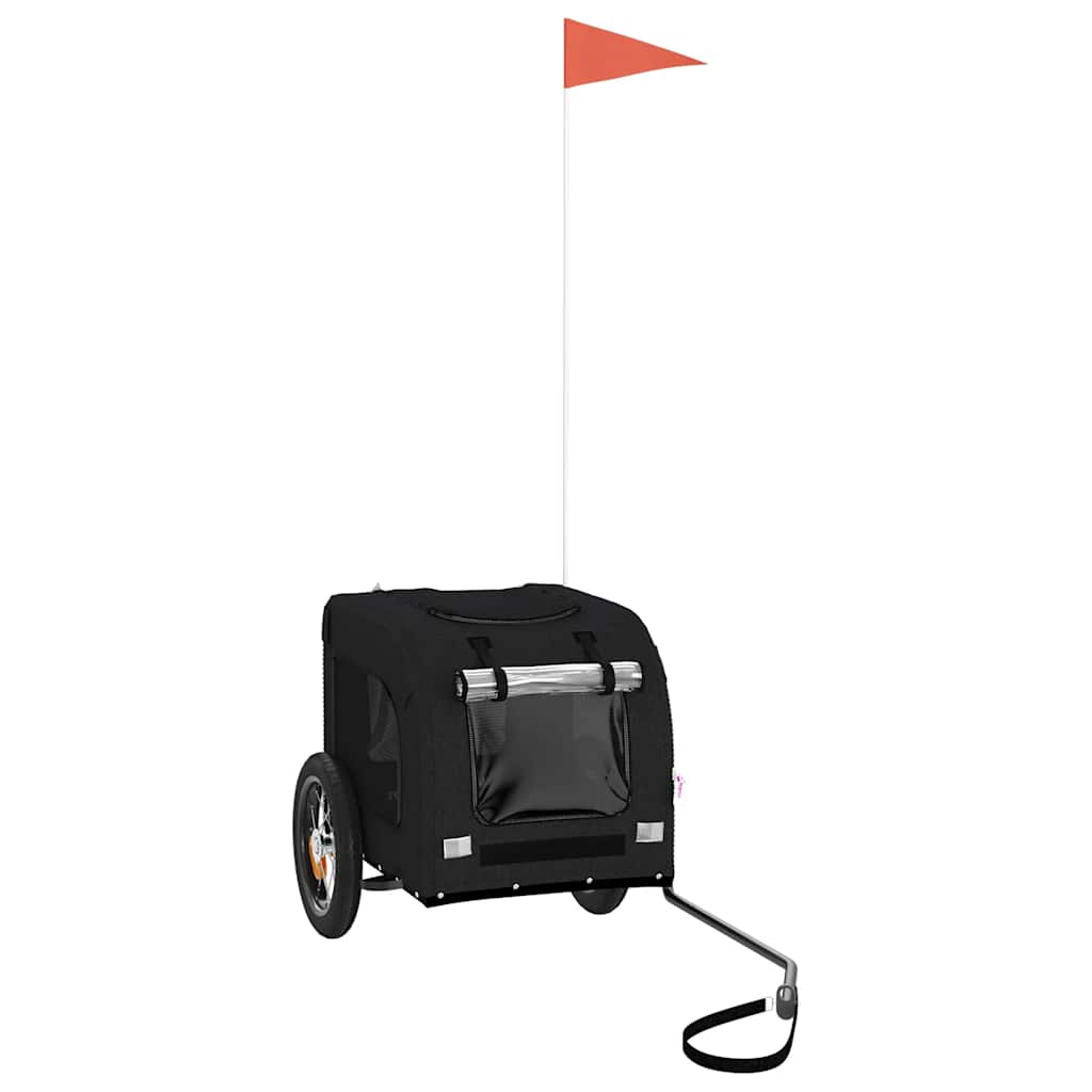 vidaXL Pet Bike Trailer Black Oxford Fabric and Iron