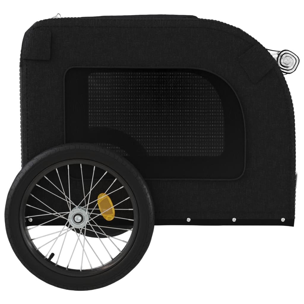 vidaXL Pet Bike Trailer Black Oxford Fabric and Iron