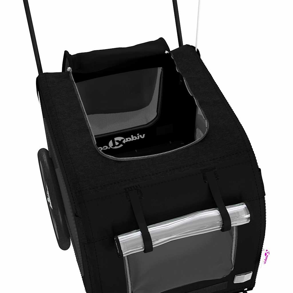 Pet Bike Trailer Black 125 x 53 x 54 cm Oxford fabric and iron