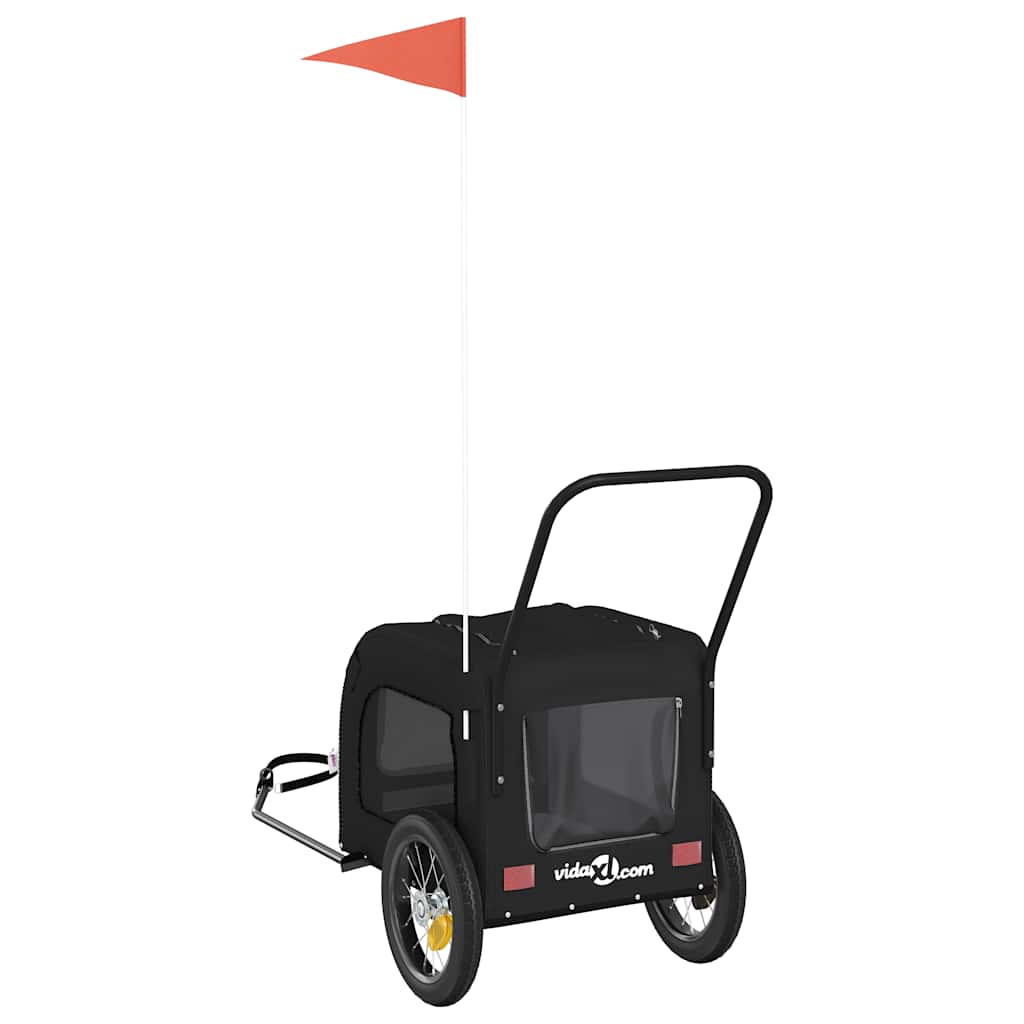 Pet Bike Trailer Black 125 x 53 x 54 cm Oxford fabric and iron