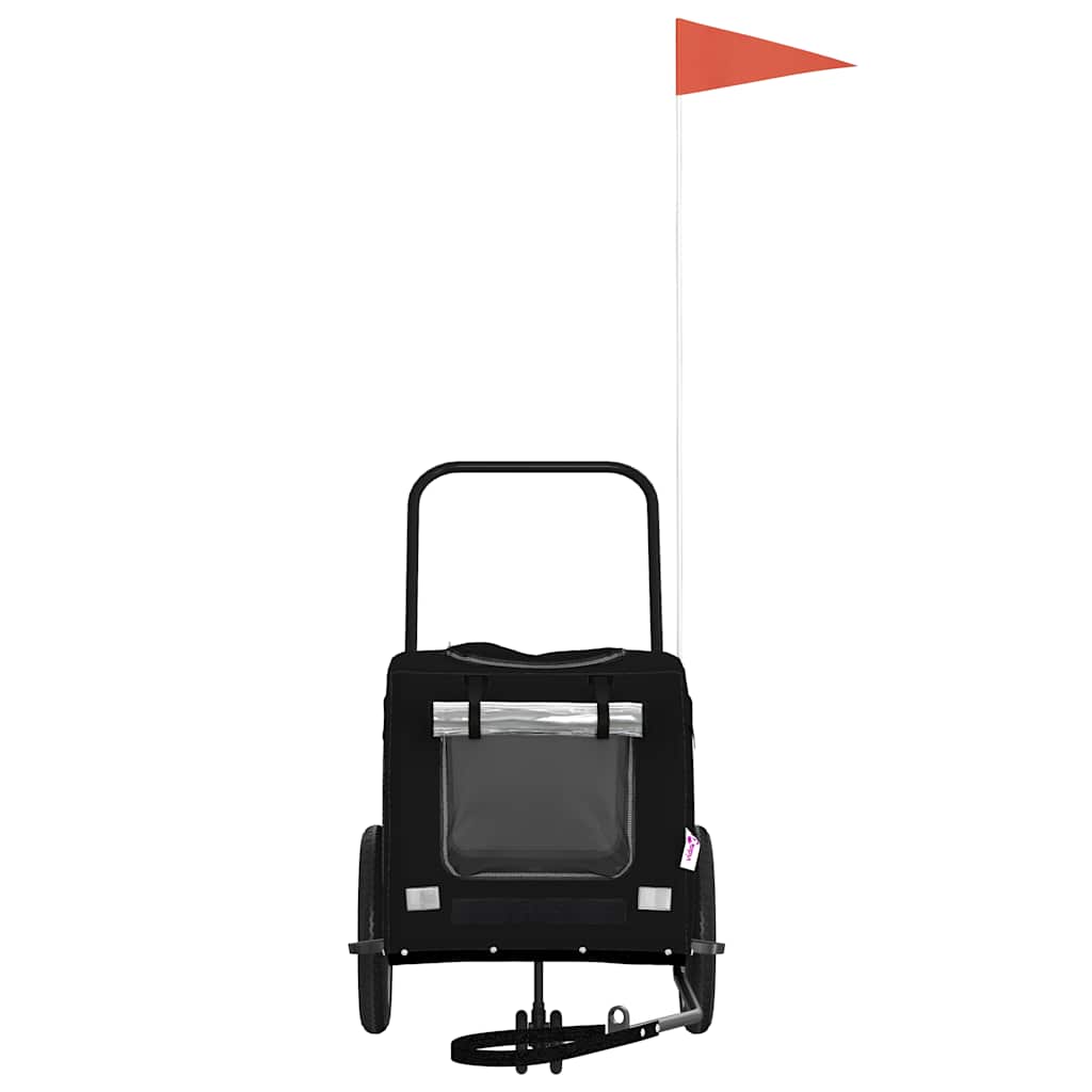 Pet Bike Trailer Black 125 x 53 x 54 cm Oxford fabric and iron