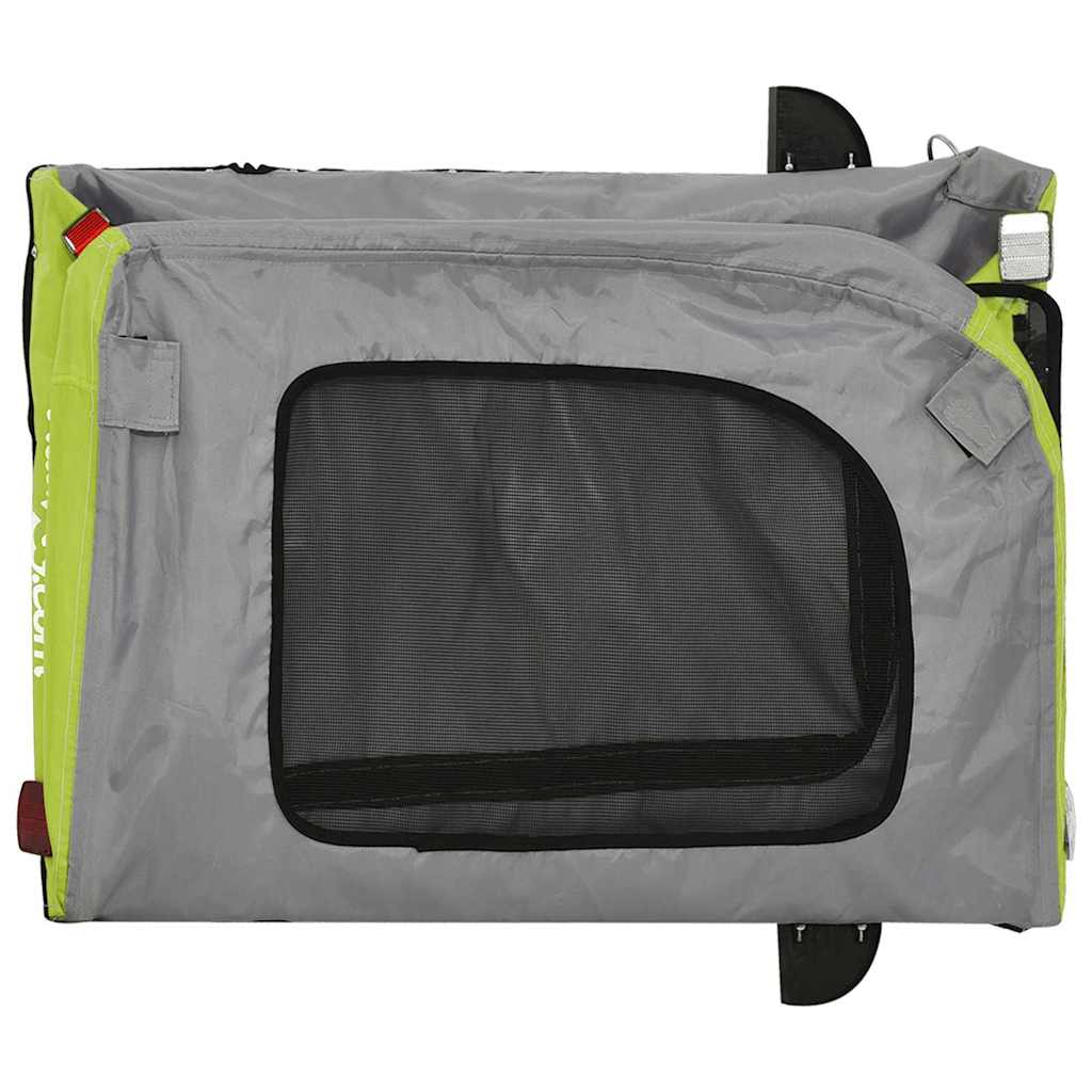 Pet Bike Trailer with Storage Green and grey 125 x 53 x 54 cm