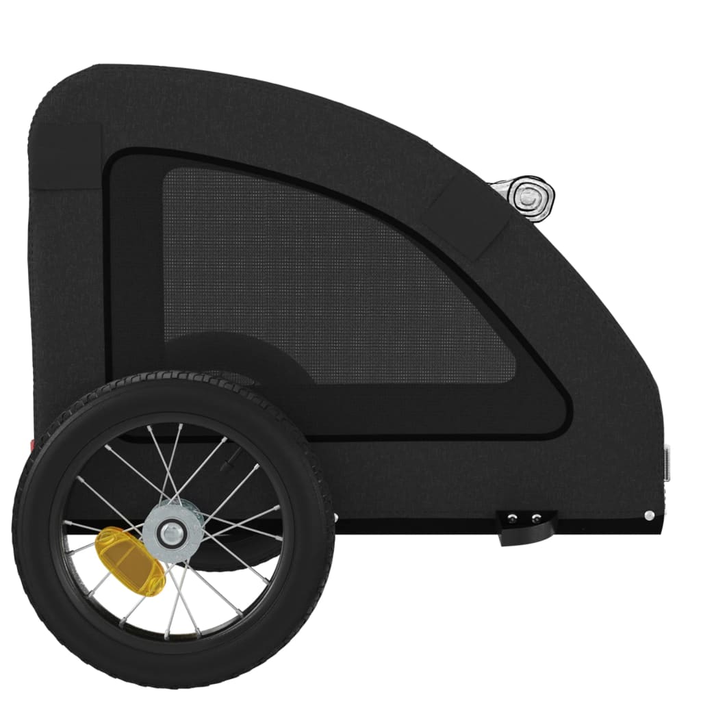 vidaXL Pet Bike Trailer Black Oxford Fabric and Iron