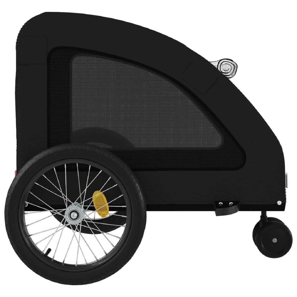 vidaXL Pet Bike Trailer Black Oxford Fabric and Iron