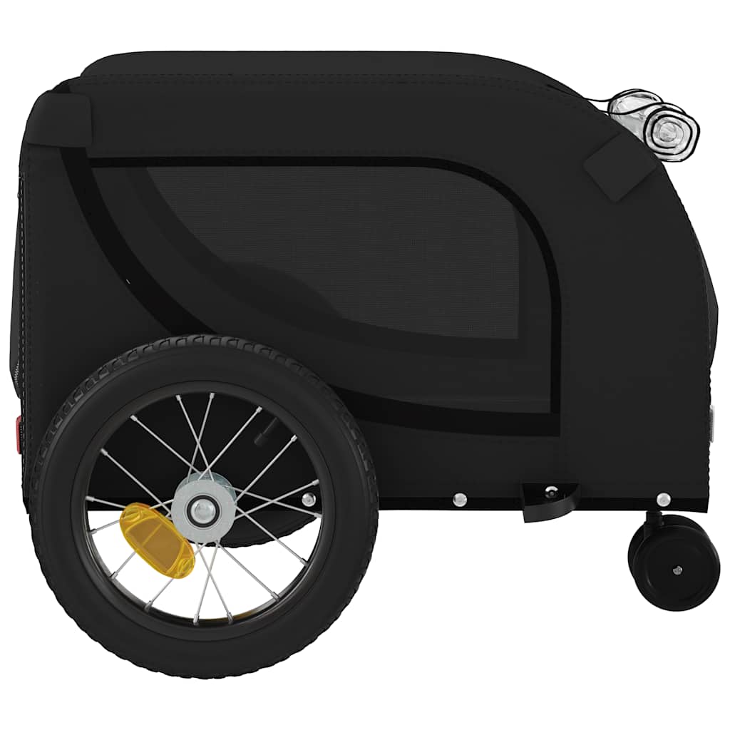 Pet Bike Trailer Black Oxford Fabric and Iron