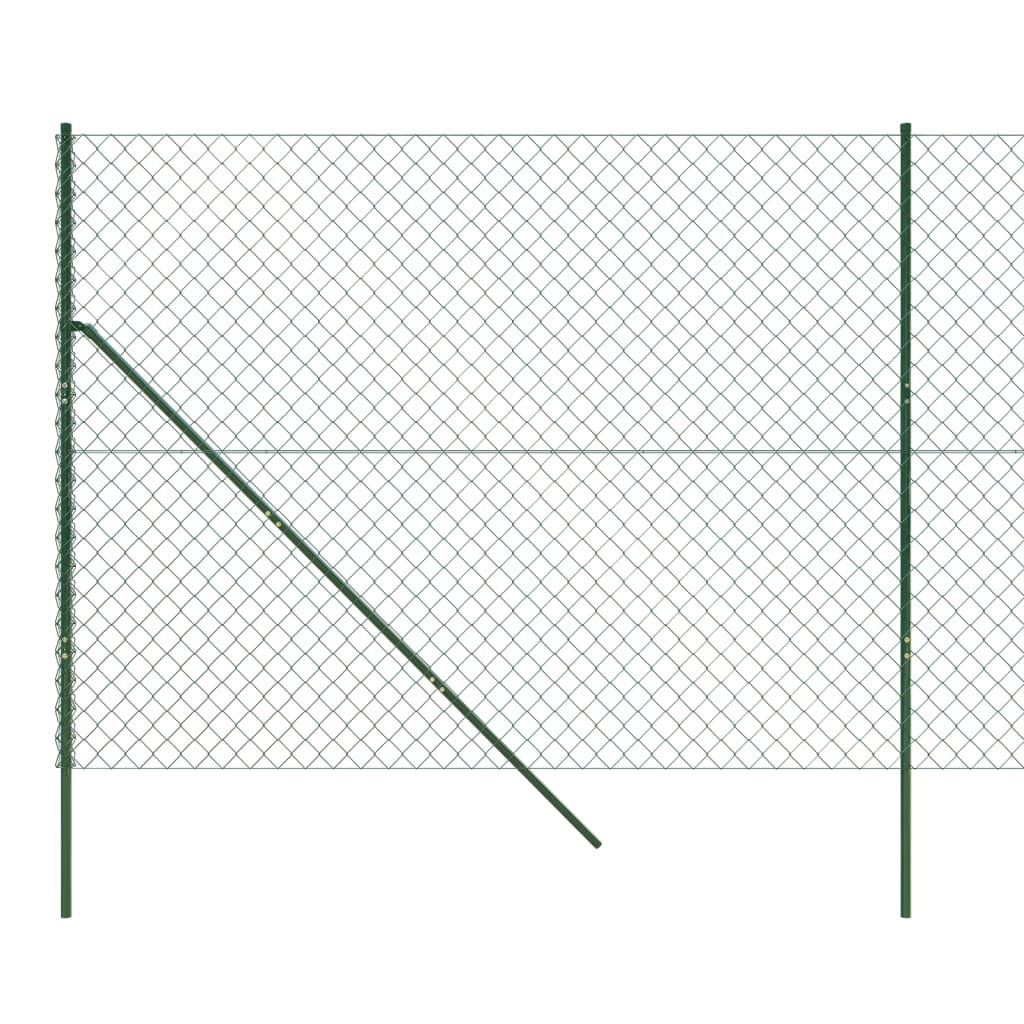 vidaXL Chain Link Fence Green 2x10 m