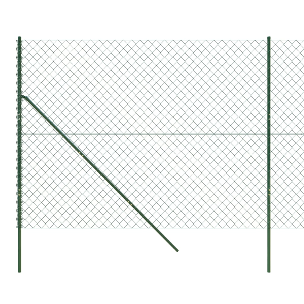 vidaXL Chain Link Fence Green 2.2x10 m