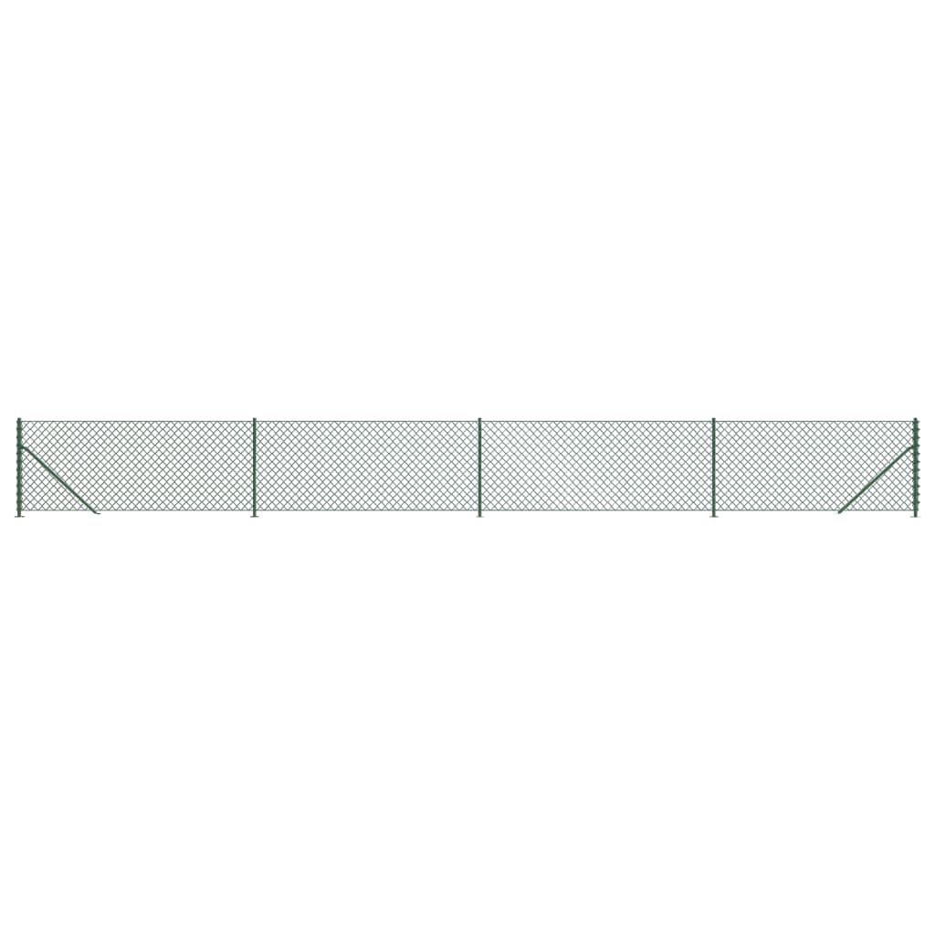 Chain Link Fence with Flange Green 1x10 m