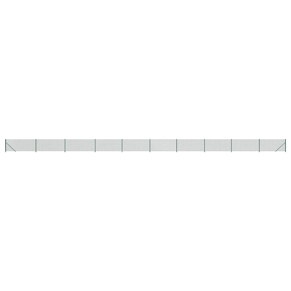 Chain Link Fence with Flange Green 1.1x25 m