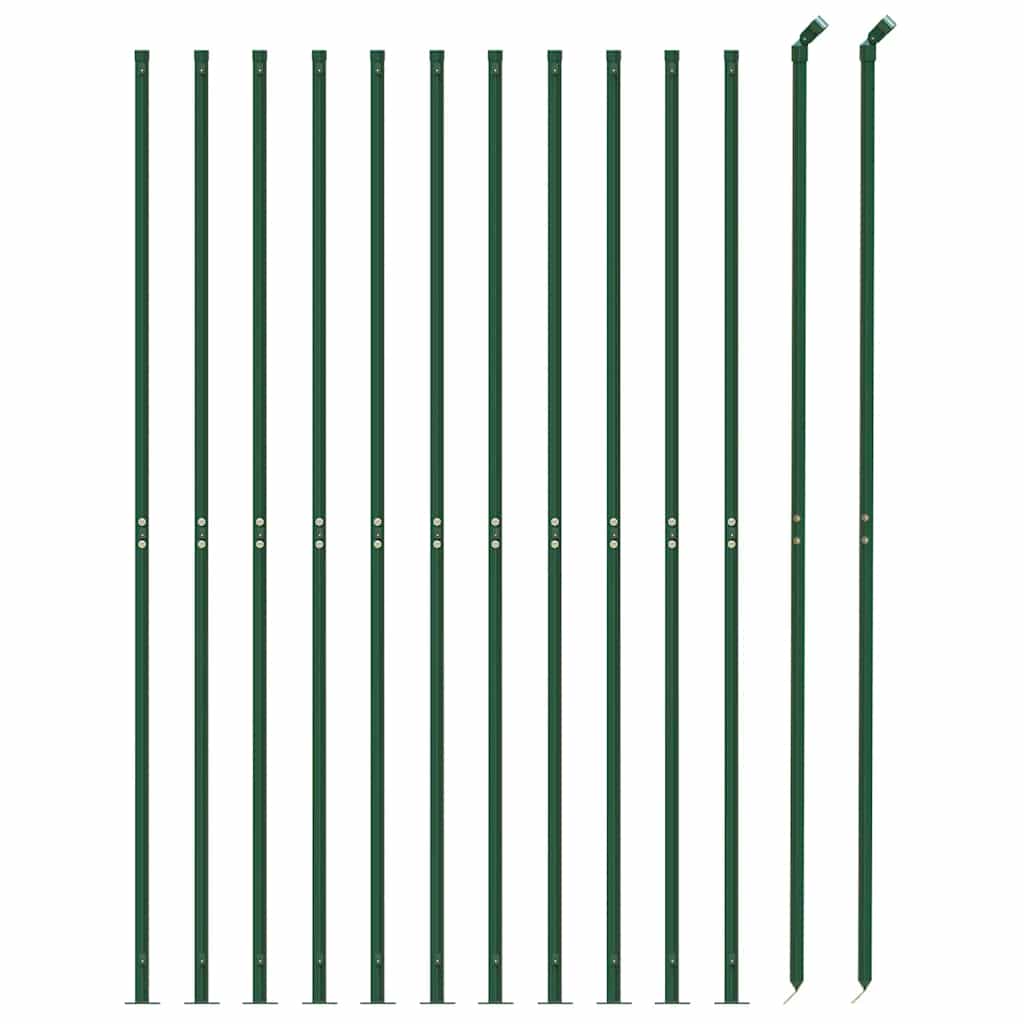 Chain Link Fence with Flange Green 2x25 m