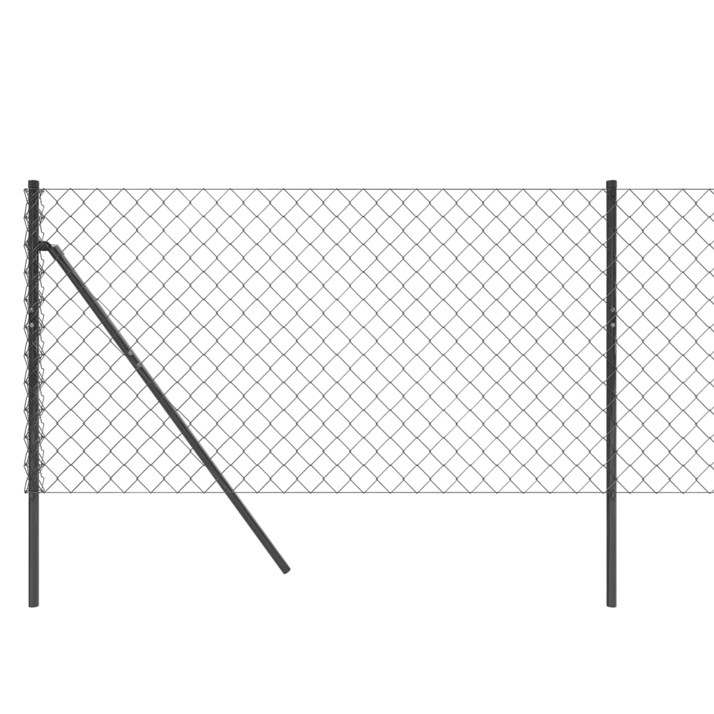 vidaXL Chain Link Fence Anthracite 1x10 m