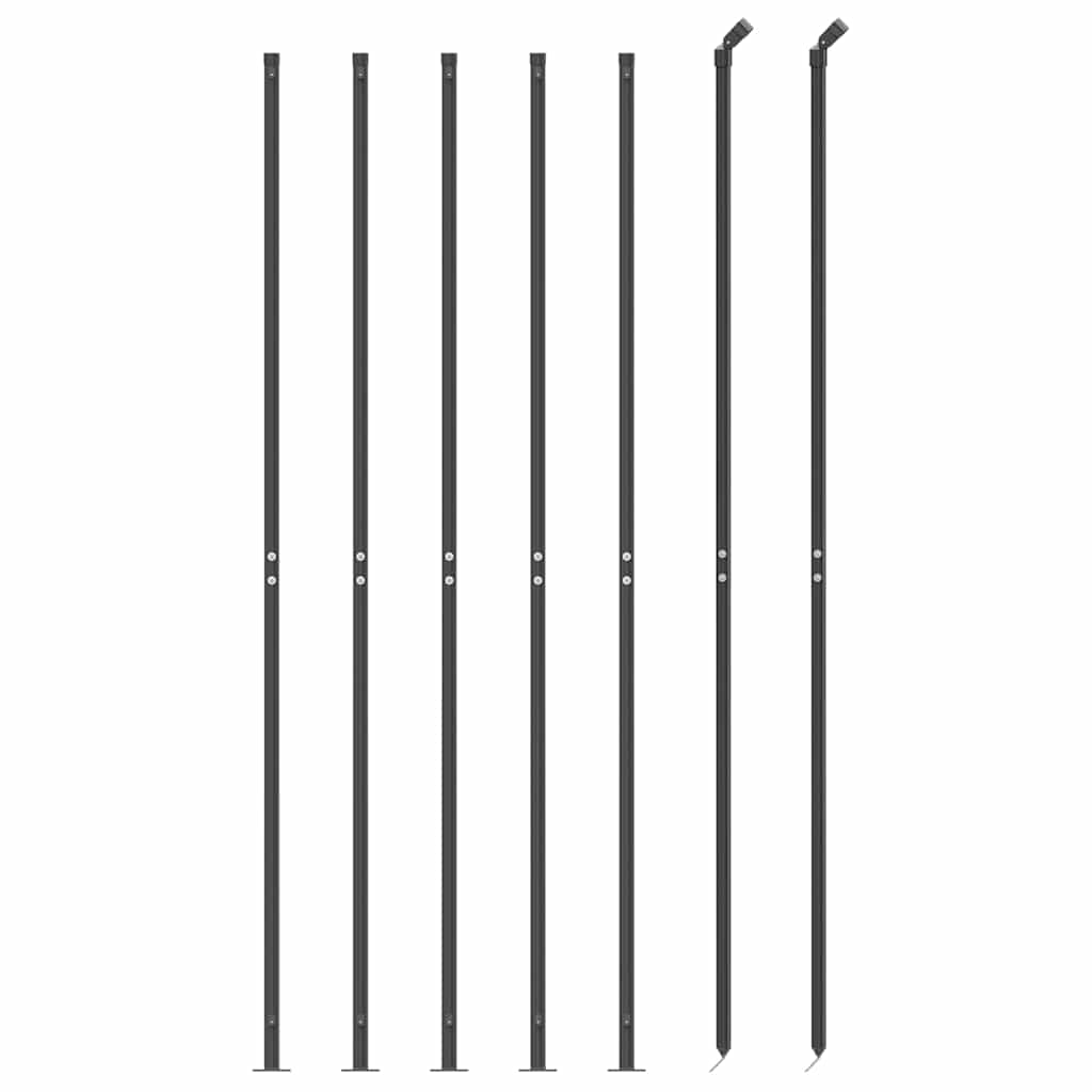 Chain Link Fence with Flange Anthracite 1.6x10 m
