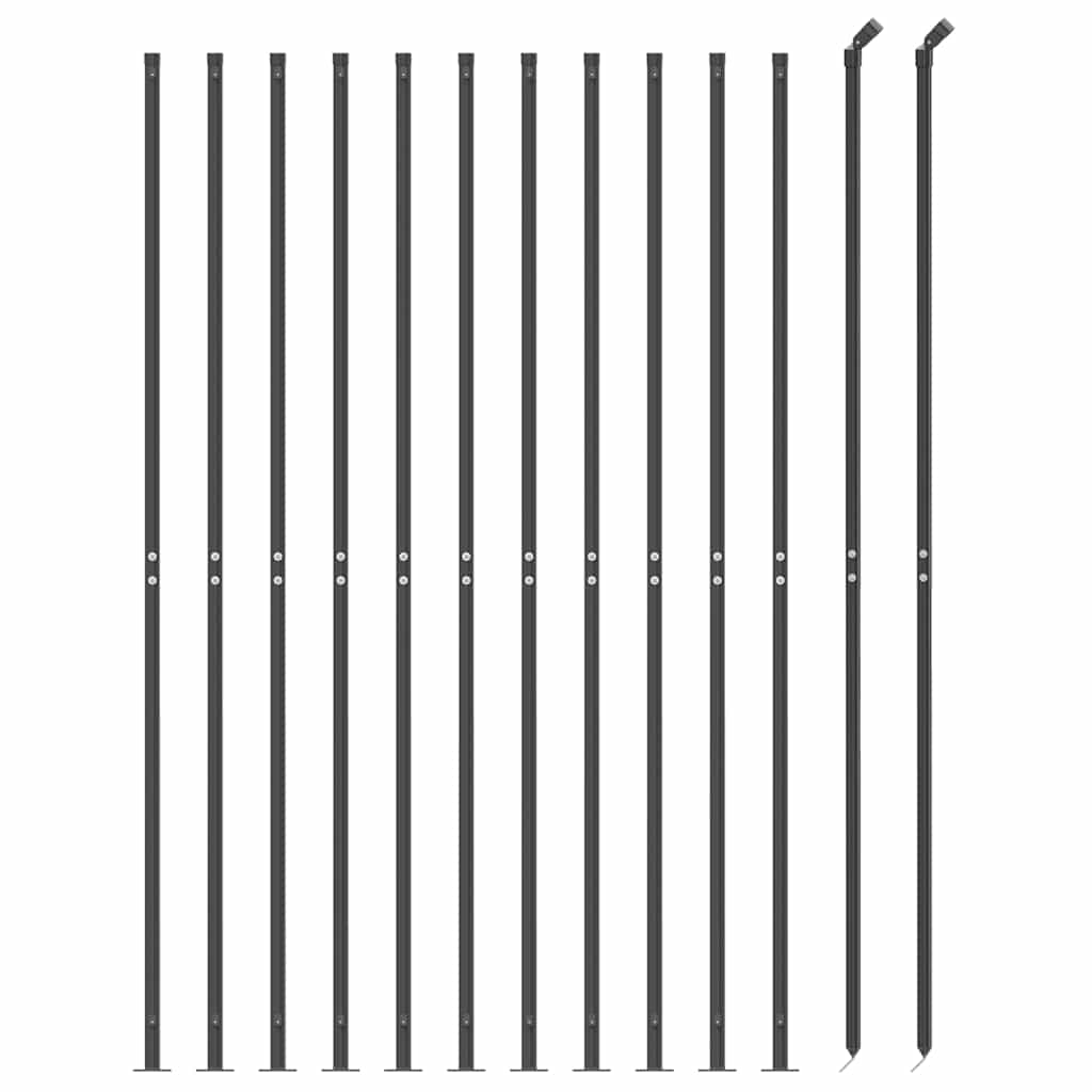 Chain Link Fence with Flange Anthracite 1.4x25 m