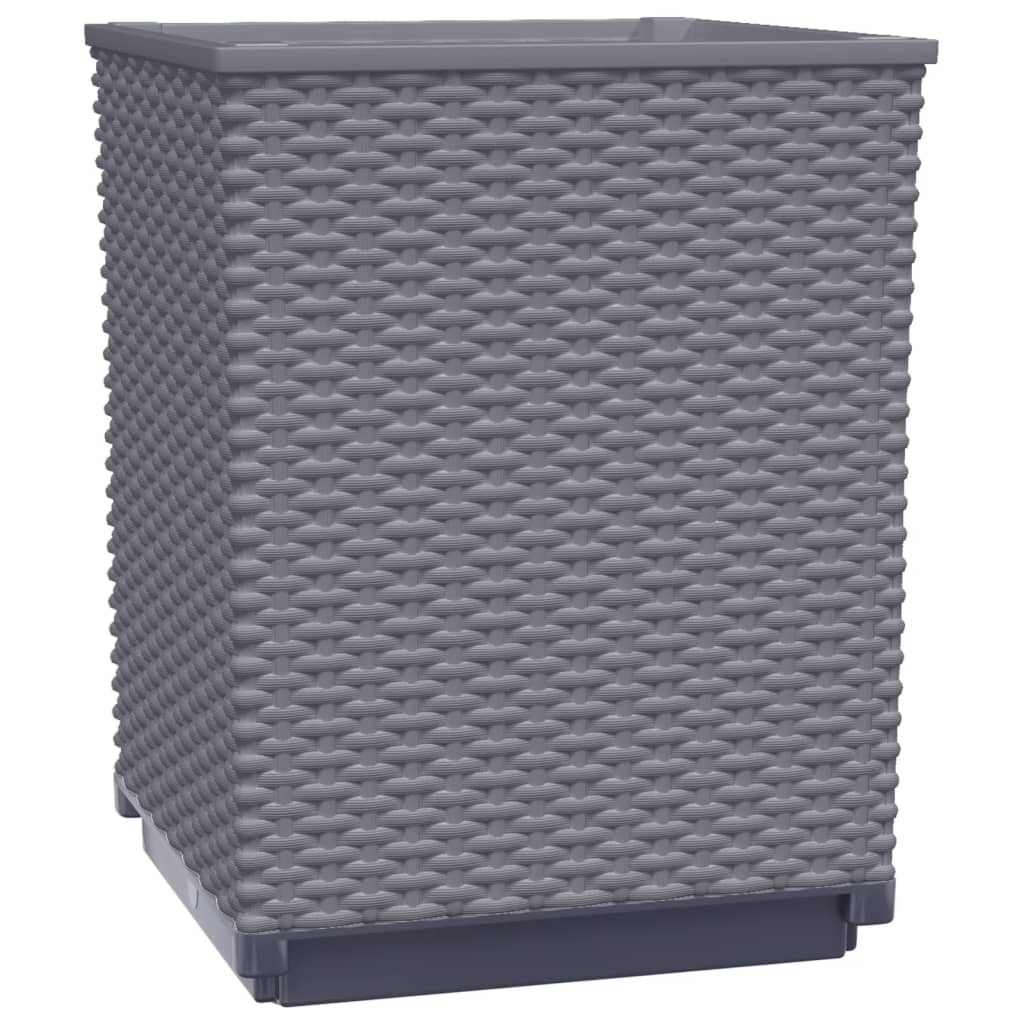 vidaXL Planters 2 pcs Blue Grey 30x30x37 cm Polypropylene