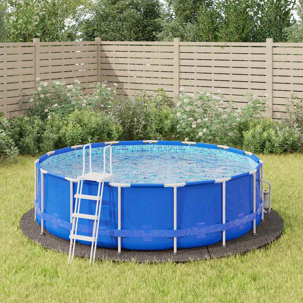 94226 vidaXL Pool Ground Cloth Light Grey Ø396 cm Polyester Geotextile