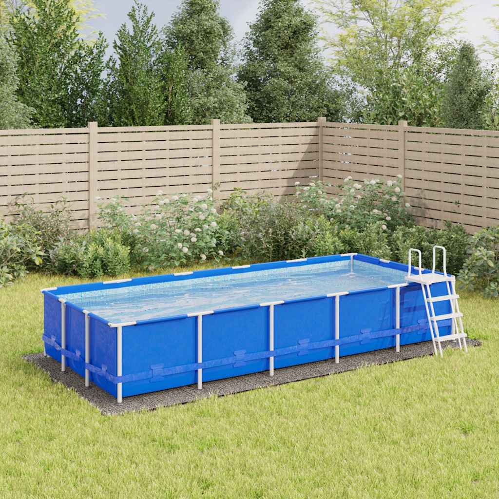 94234 vidaXL Pool Ground Cloth Light Grey 550x280 cm Polyester Geotextile