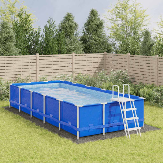 94237 vidaXL Pool Ground Cloth Light Grey 820x420 cm Polyester Geotextile