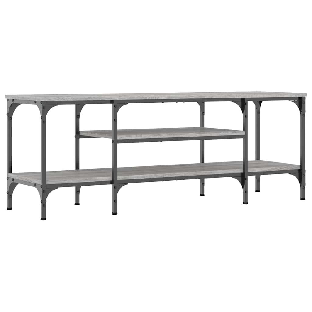 TV Cabinet Grey Sonoma 121x35x45 cm Engineered Wood&Iron