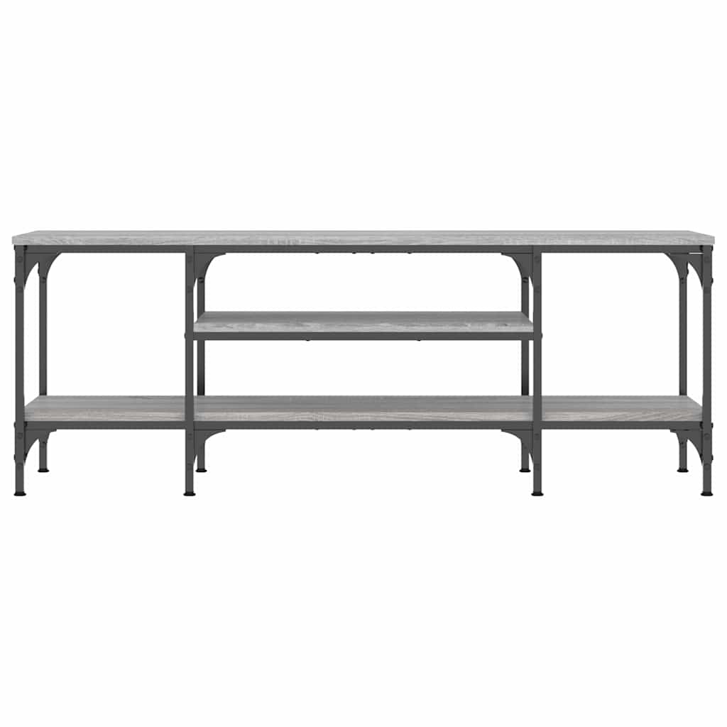 TV Cabinet Grey Sonoma 121x35x45 cm Engineered Wood&Iron