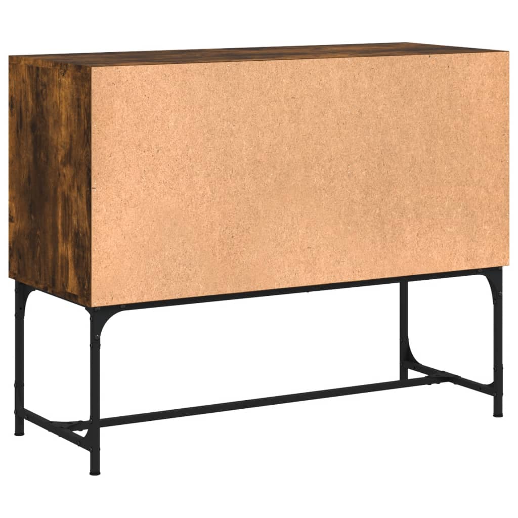 Sideboard Smoked Oak 100x40x79.5 cm Engineered Wood