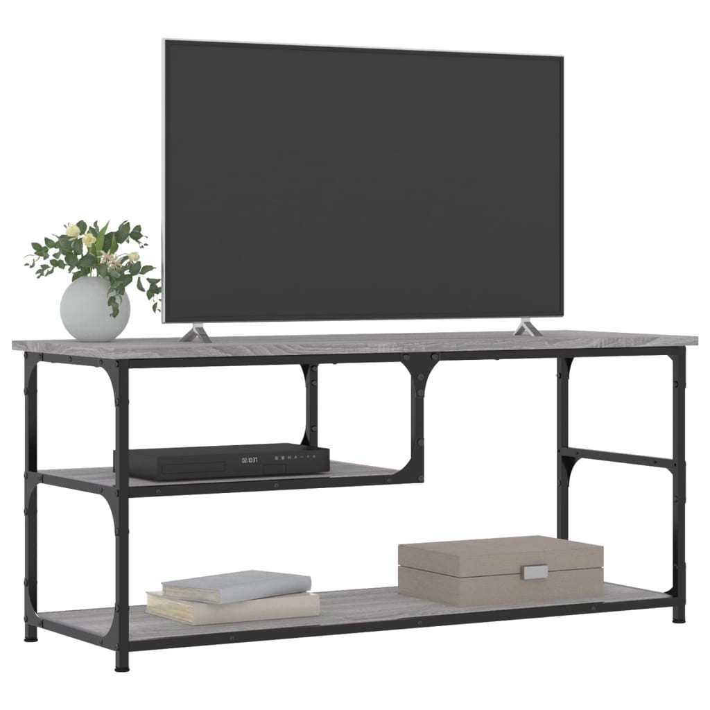 TV Cabinet Grey Sonoma 103x38x46,5 cm Engineered Wood and Steel