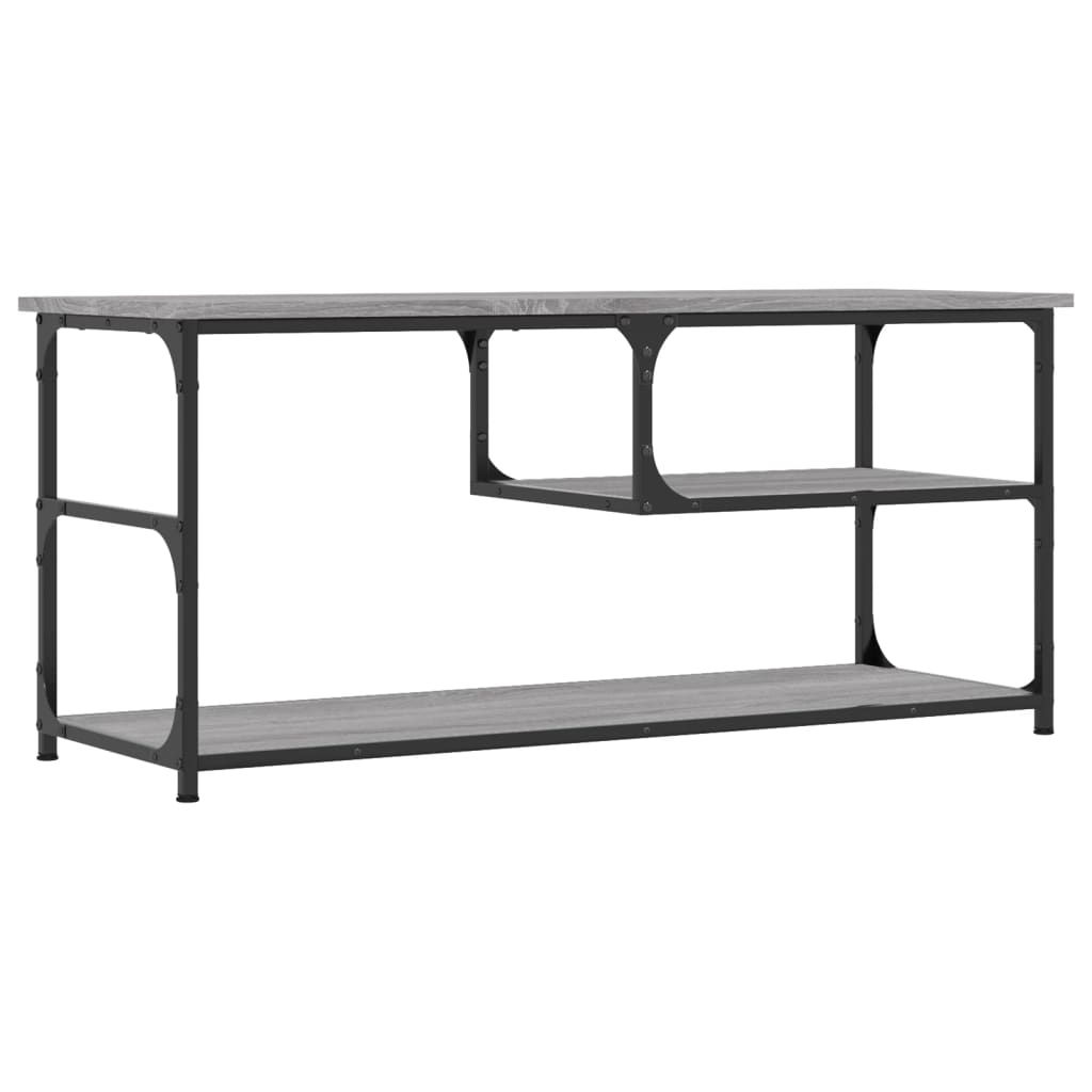 TV Cabinet Grey Sonoma 103x38x46,5 cm Engineered Wood and Steel