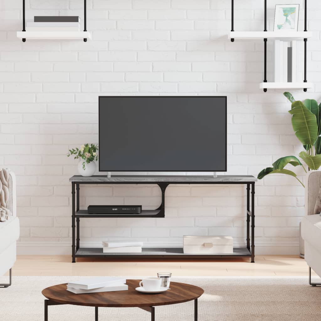 TV Cabinet Grey Sonoma 103x38x46,5 cm Engineered Wood and Steel