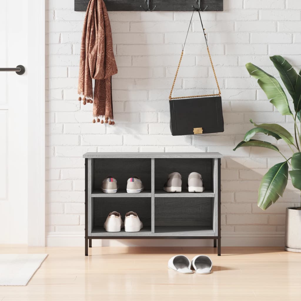 Shoe Cabinet Grey Sonoma 4 compartments