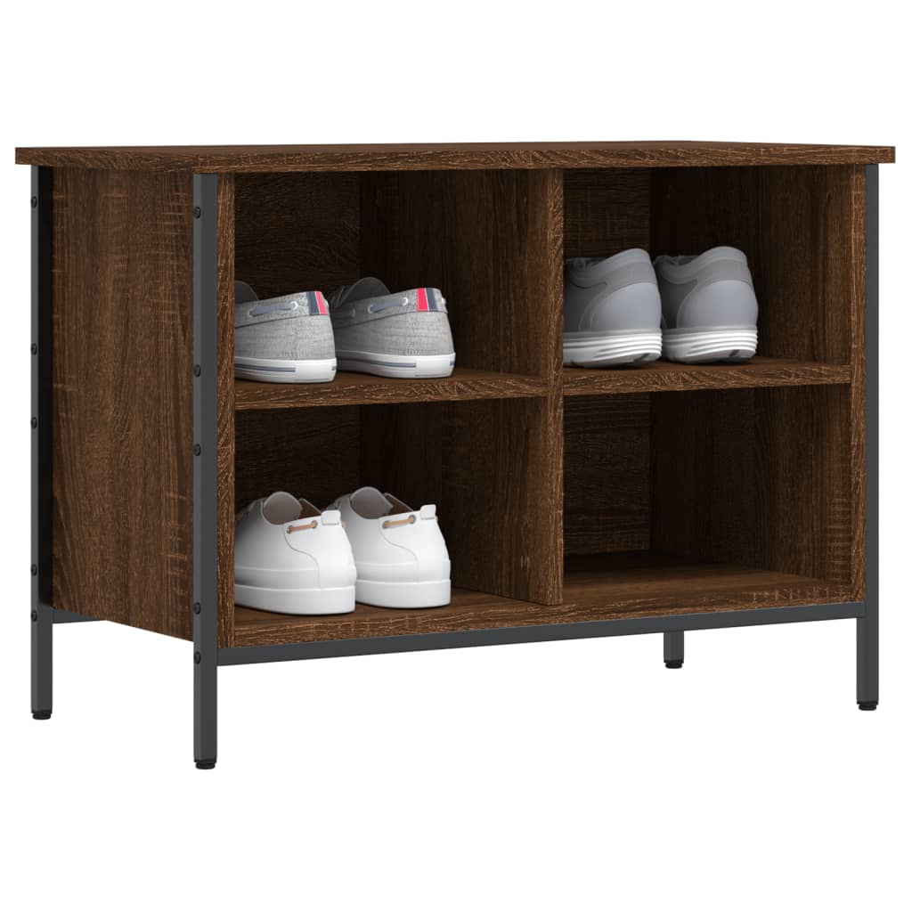 Shoe Cabinet Brown Oak 4 compartments