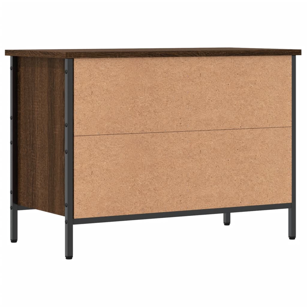 Shoe Cabinet Brown Oak 4 compartments