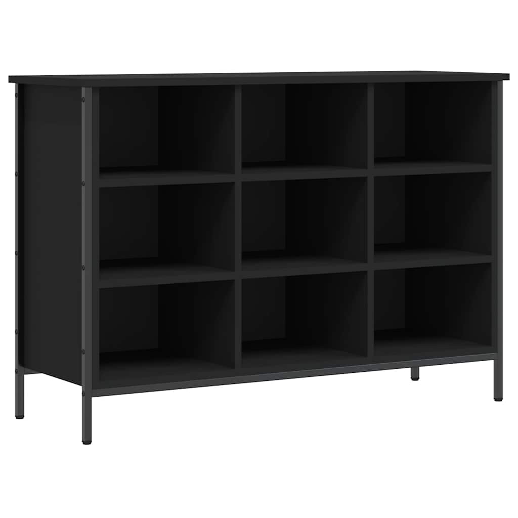 Shoe Cabinet Black 9 compartments for storing shoes