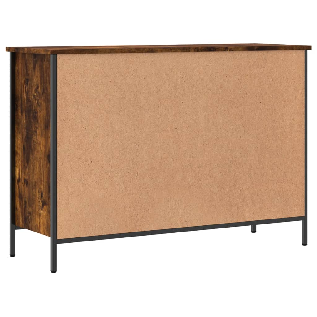 Shoe Cabinet Smoked Oak 9 compartments