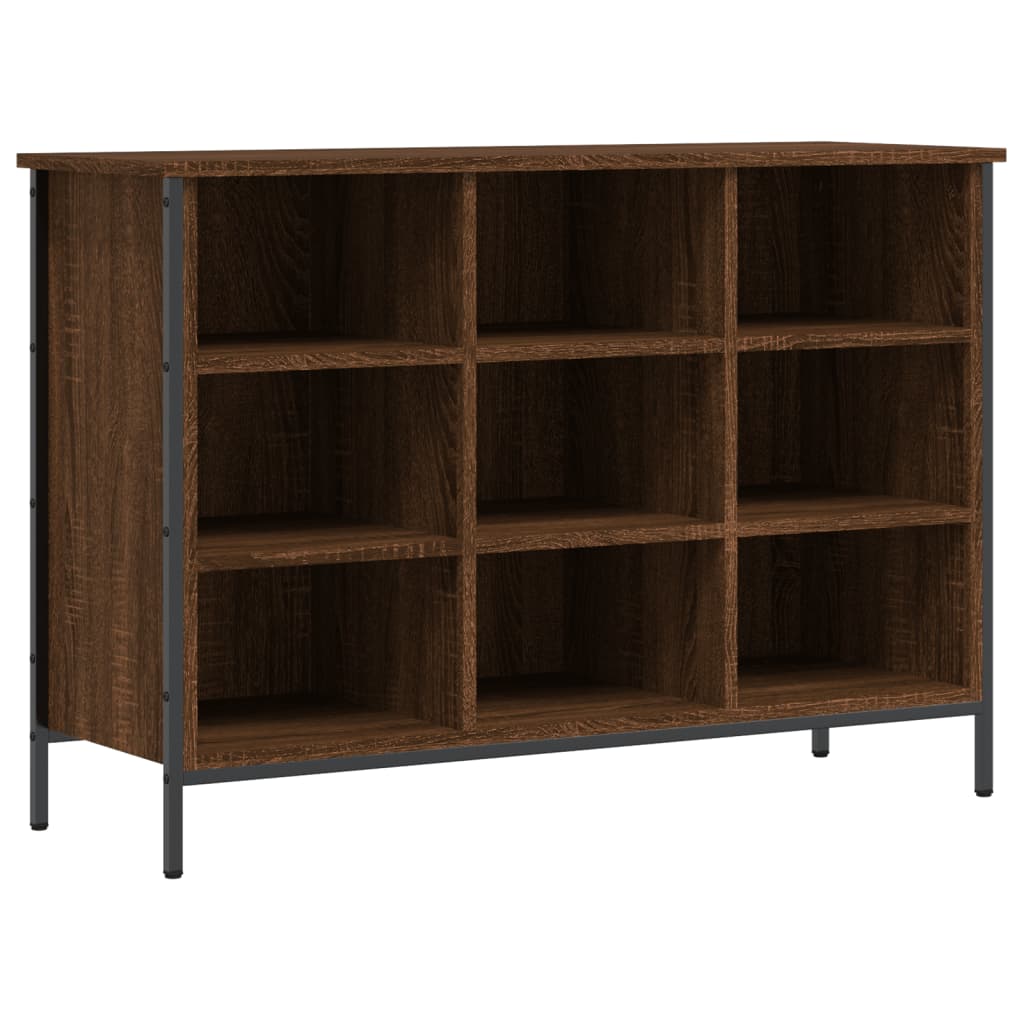 Shoe Cabinet Brown Oak 9 compartments