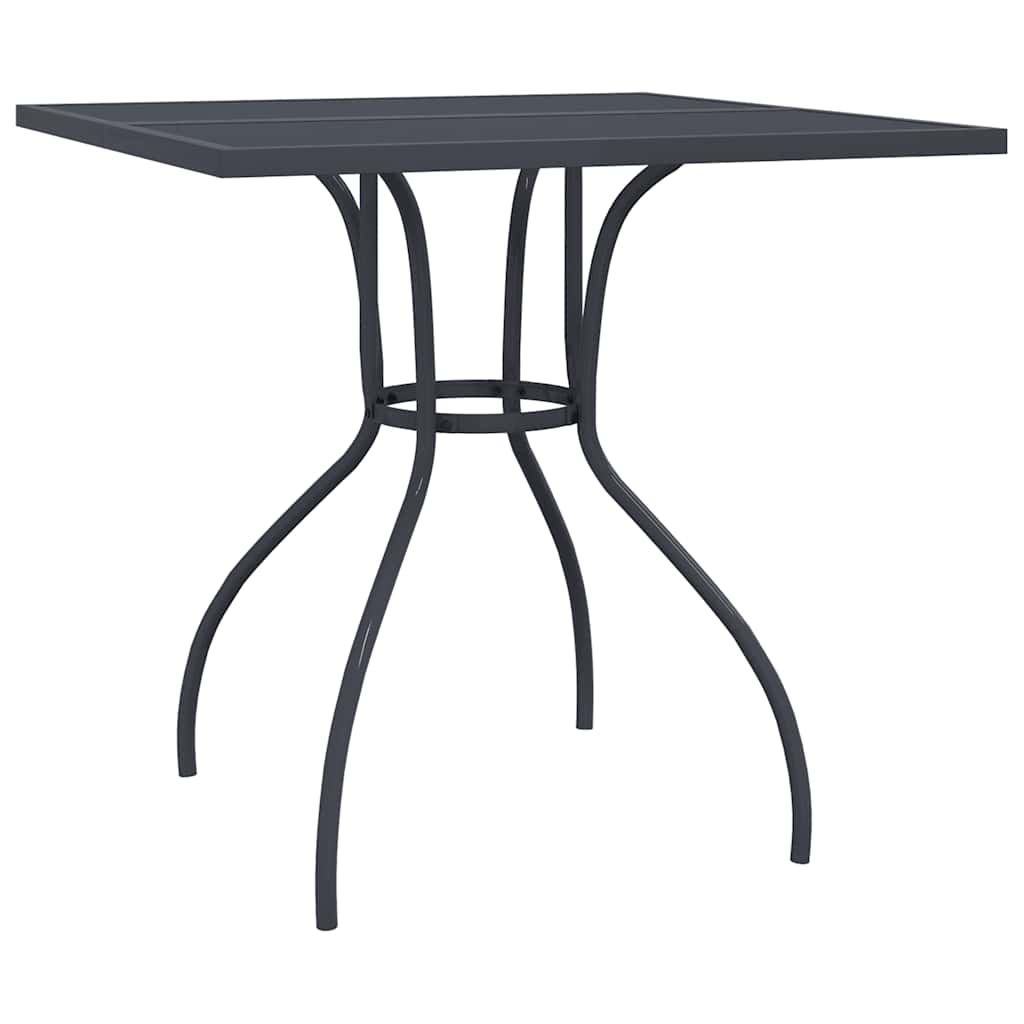 Garden Table Anthracite 80x80x72,5 cm Steel Mesh