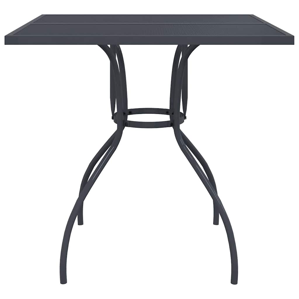 Garden Table Anthracite 80x80x72,5 cm Steel Mesh