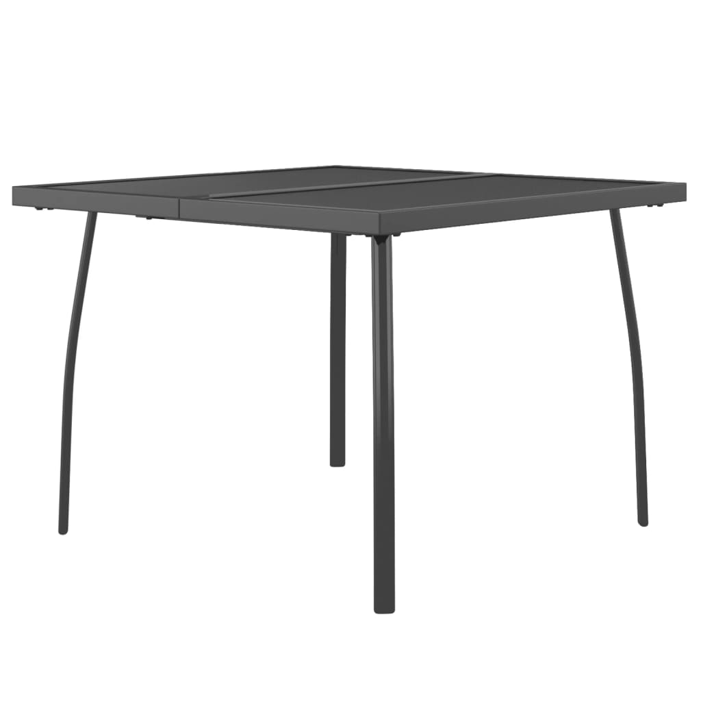 vidaXL Garden Table Anthracite 100x100x72 cm Steel Mesh