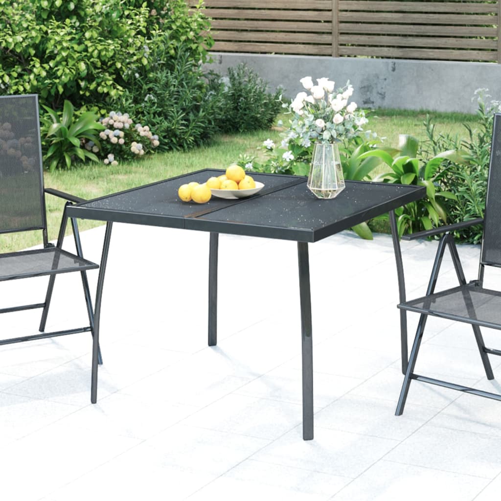 vidaXL Garden Table Anthracite 100x100x72 cm Steel Mesh