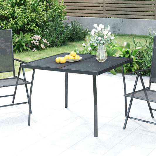 vidaXL Garden Table Anthracite 100x100x72 cm Steel Mesh