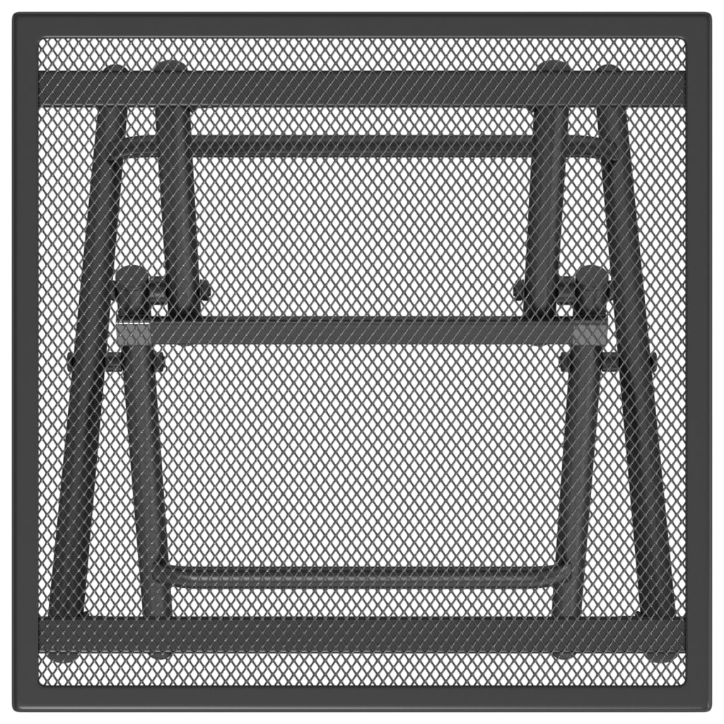 Folding Garden Table Anthracite 38x38x38 cm Steel Mesh