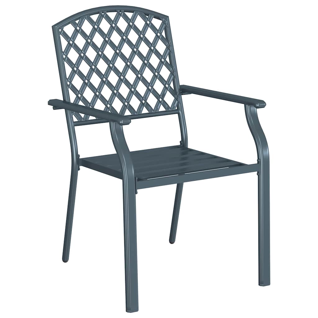 Garden Chair 2 pcs Anthracite 56 x 65 x 89 cm Steel