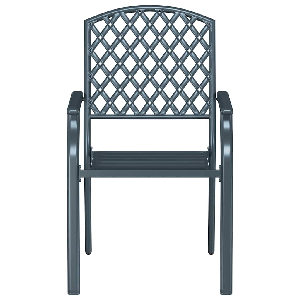 Garden Chair 2 pcs Anthracite 56 x 65 x 89 cm Steel