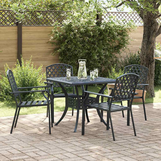 Garden Chair 4 pcs Anthracite Steel