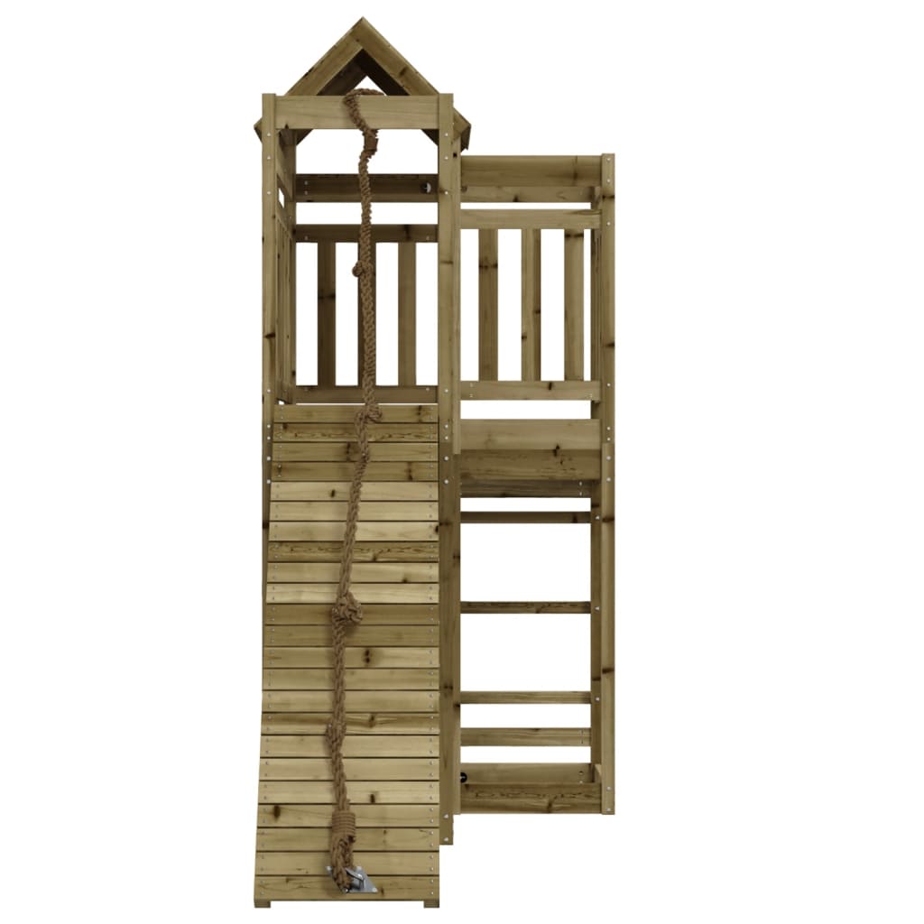 vidaXL Playhouse with Climbing Wall Impregnated Wood Pine