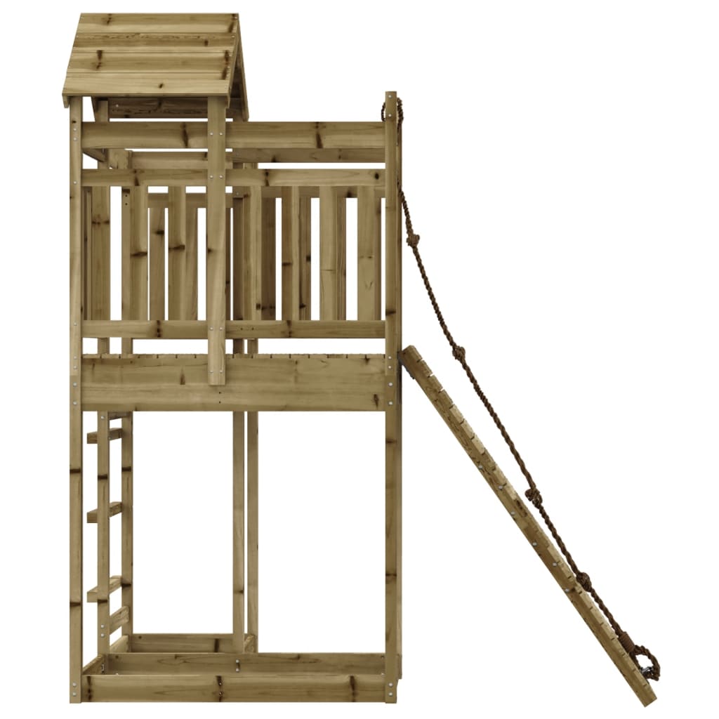 vidaXL Playhouse with Climbing Wall Impregnated Wood Pine