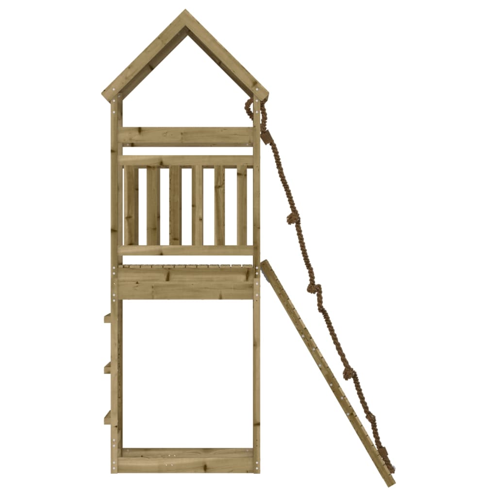 vidaXL Playhouse with Climbing Wall Impregnated Wood Pine