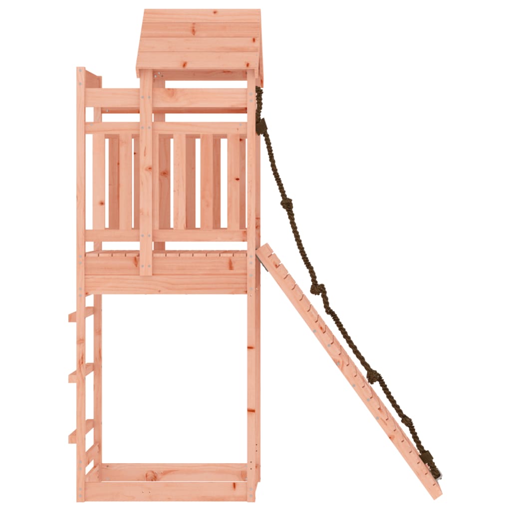 vidaXL Playhouse with Climbing Wall Solid Wood Douglas