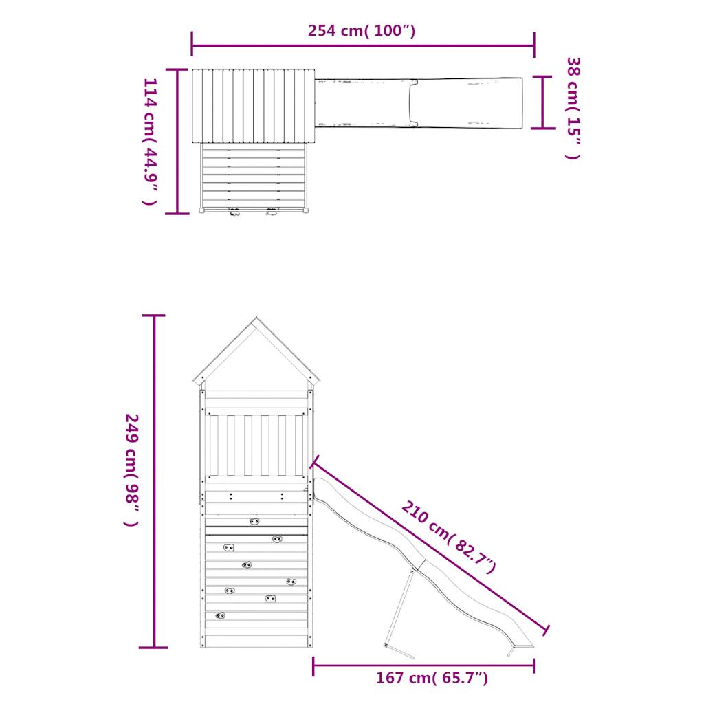 vidaXL Outdoor Playset Solid Wood Pine