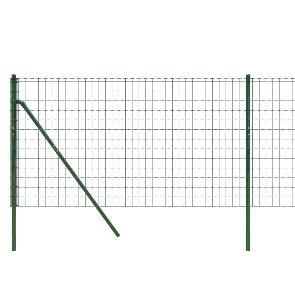 vidaXL Wire Mesh Fence Green 1x10 m Galvanised Steel