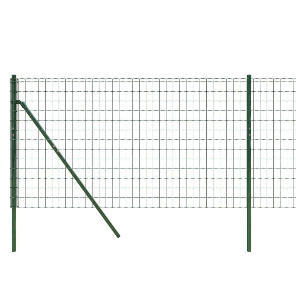 Wire Mesh Fence Green 0.8x25 m Galvanised Steel